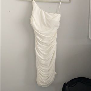 White Bodycon Dress One shoulder